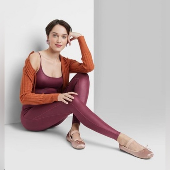 wild fable sleeveless liquid bodysuit in burgundy - Picture 2 of 9